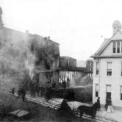 Harbaugh Palace Livery Stable Fire