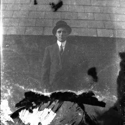 Man & building