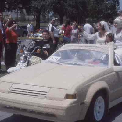 223, Motorcyle Escorting The Wedding Car, Dick and Ernesto Marenco Craig