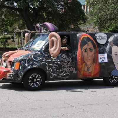 058, Women Rock Artcar, Bonnie blue