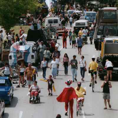 !!! People and Parade !!! (If know the names of artists or art cars send to archives@orangeshow.org)