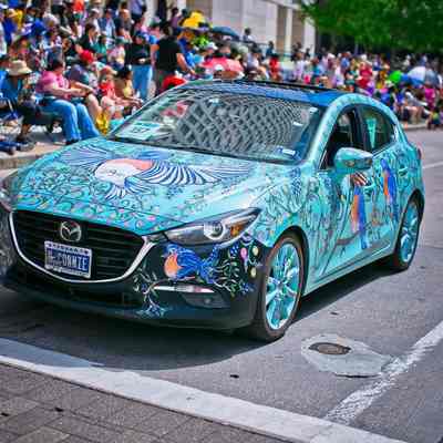 157, Painted Car, Burson Bluebird, Bonnie Blue