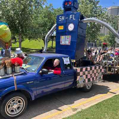 150, Art Car, Super Happy Fun Land Cardboard Robot Puppet Truck, Super Happy Fun Land
