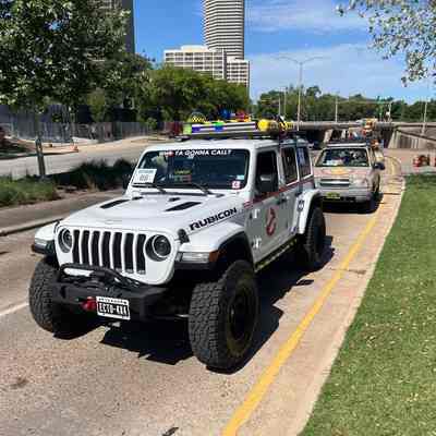 086, Art Car, Ecto 1A, Yellow Rose Ghostbusters