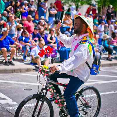 051,Biker , The Flowerman Bicycle Brigade, The Flower Man Bicycle Brigade,