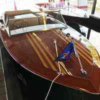          Hull Number One of the last series of Chris Craft wooden runabouts.
   