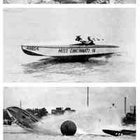          Miss Cincinnati IV, was be driven by Dr. Robert Hermann of Cincinnati, Ohio. This boat was the original challenger for the 1946 Gold Cup Race through the Detroit Yacht Club, but unfortunately turned over in the first heat of the event.
   
