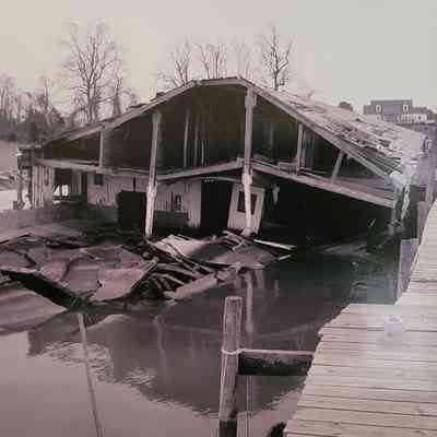 2007 view of remains of Abbott and Verlander Oyster and Crab house. Storm that caused the damage was not identified