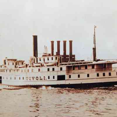 Slightly oblique angle of port.