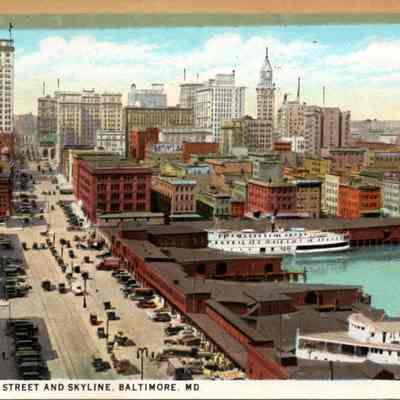 View of Light Street & Skyline, Baltimore, MD.