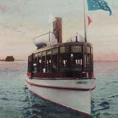 The Longport Boat sailing from Atlantic City to Ocean City New Jersey, probably on the inner channel.