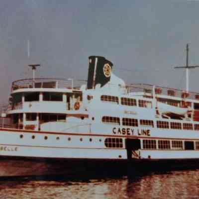 Bay Belle under the flag of the Casey Line: After being sold by the Wilson Line in the mid-1960's she was operated by various companies out of New York City.