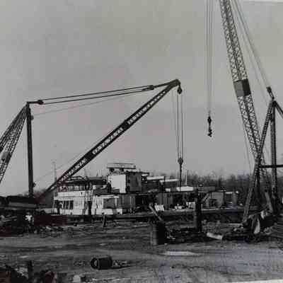 Being dismantled at Bordentown, New Jersey.