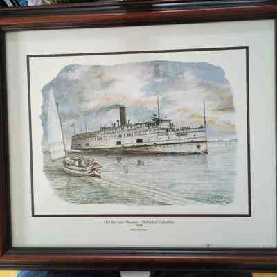 Steamer District of Columbia Framed