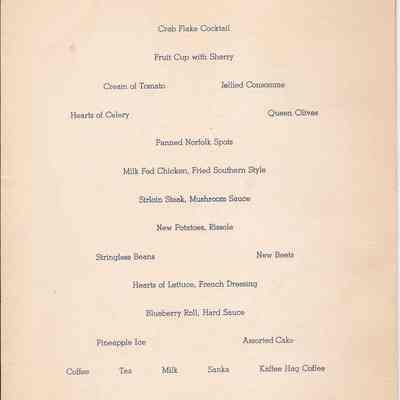 Old Bay Line Anniversary Menu, Inside Right: Origsize: 7" x 9¾"; Origformat: Artifact; Negno: n/a