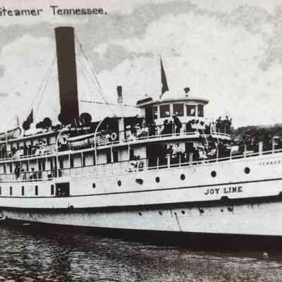 Oblique angle, closeup shot of starboard side and bow.