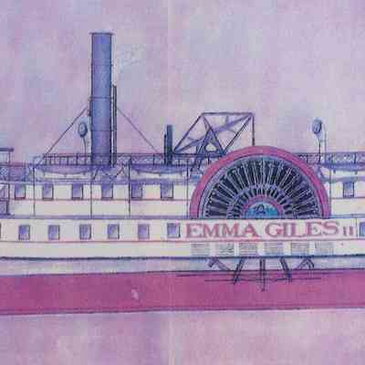Artist's drawing of port side.