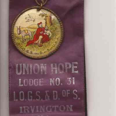 Union Hope Ribbon, Lodge No. 31, Irvington, VA.