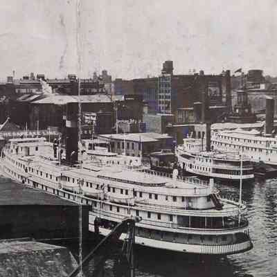 Steamboats in Baltimore Harbor