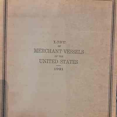 Merchant Vessels of the United States 1921