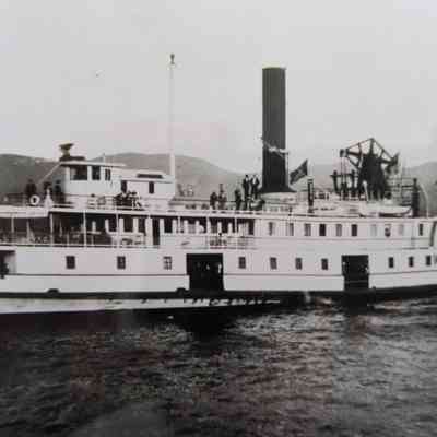 Slightly oblique shot of port.s