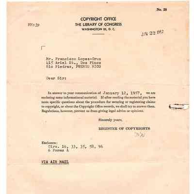 Copyright Office Letter