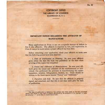 Copyright Office (Important notice)