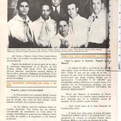 Hoja de revista quién es quién.