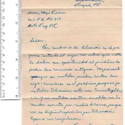 Carta de: Olga Guzmán