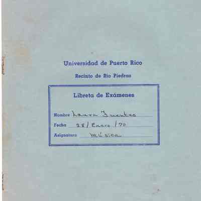 Libreta de exámenes Laura Fuentes