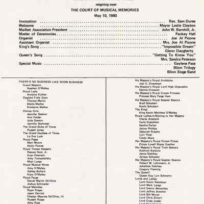 1980 Maifest Senior Program
