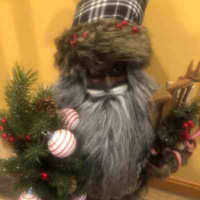 Houndstooth Ski Santa