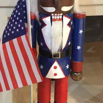 Nutcracker Red White Blue American Flag Star Spangled Armor
