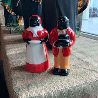 Salt and Pepper Set: Aunt Jemima and Brother