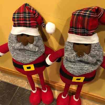 Pair Plush Santa
