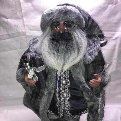 Silver Snowflake Santa