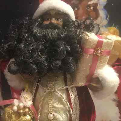 Etched Sphere Santa