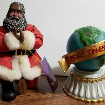 Santa with Peace on Earth Globe