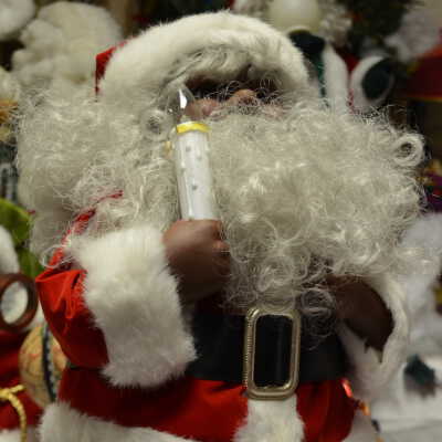 Santa with light up candle