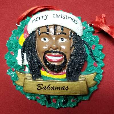 Bahamas Rasta Santa ornament