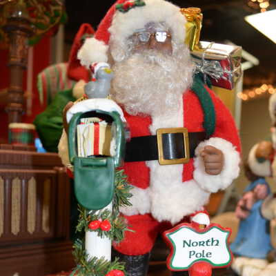 Santa Claus North Pole with mailbox