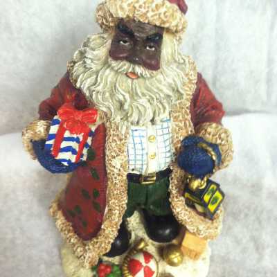 Blue Glove Santa