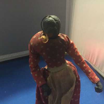 Miniature. Paper Mache & cloth Smoker