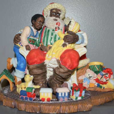 Santa with train set
