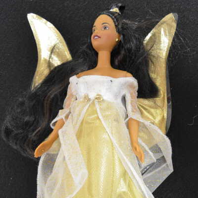Angel Barbie with wings of gold