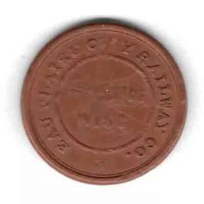Transit Token-Eau Claire City Railway Co., Eau Claire, Wisc., Good for One Fare
