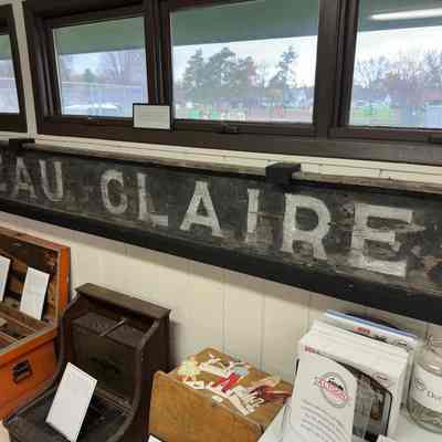 Railroad depot signs