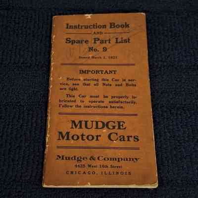 1921 Mudge spare parts book