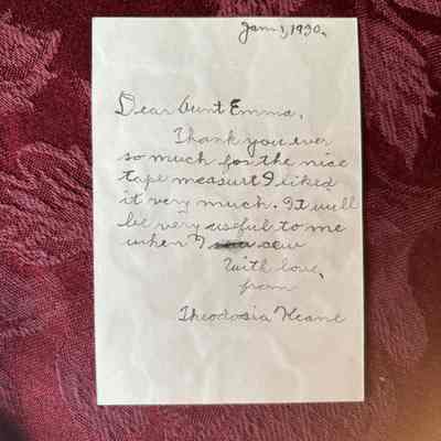 Letter to Emma from Theodosia