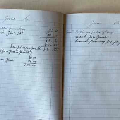 June 1881 ledger pages